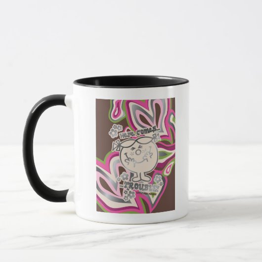 Hier komen de problemen | Neon achtergrond Mok (Links)