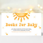 Hier komen de Son Baby shower boeken voor Baby Informatiekaartje<br><div class="desc">"Here Comes The Son" Baby shower Boeken voor Baby Kaart is een charmante aanvulling op uw baby shower viering. Moedig gasten aan om boeken mee te nemen in plaats van kaarten met dit schattige en hartverwarmende thema. Het ontwerp heeft een zonnige en vrolijke esthetiek, perfect om de komst van een...</div>