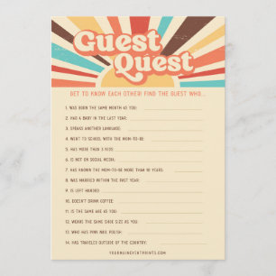 Hier komen de Son Baby shower spelletjes Menu