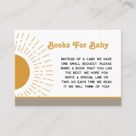 Hier komen de Son boeken voor Baby Insert Visitekaartje