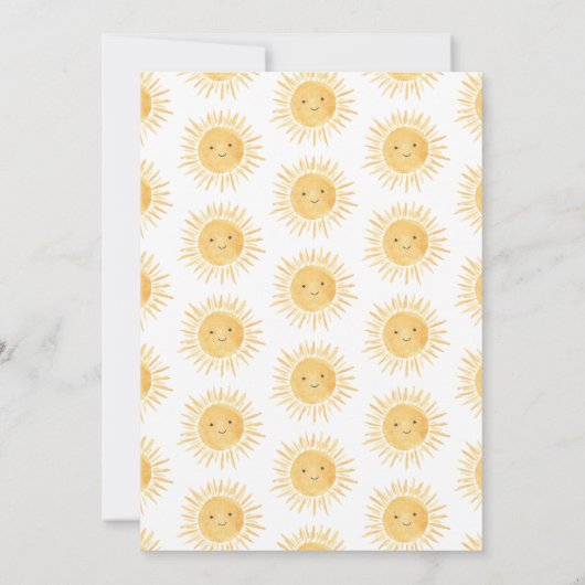 Hier komen de Sons Sunshine Twins Baby shower Kaart (Achterkant)