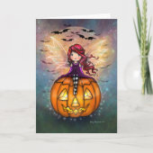 Hier komen de vleermuizen Schattige Halloween fee Kaart (Voorkant)
