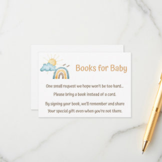 Hier komen de zoon boeken voor Baby Kaart