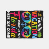Hier komen we familie vakantie Florida 2025 bondin Fleece Deken (Voorkant (Horizontaal))