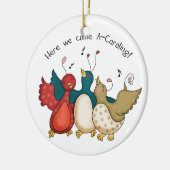Hier komen we met een kerstavond. keramisch ornament (Links)