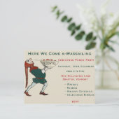 Hier komen we op een feestelijke kerstfeestdag briefkaart (Staand voorkant)