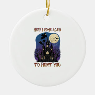Hier Komen Weer Geesten Van Het Kasteel Maan Keramisch Ornament