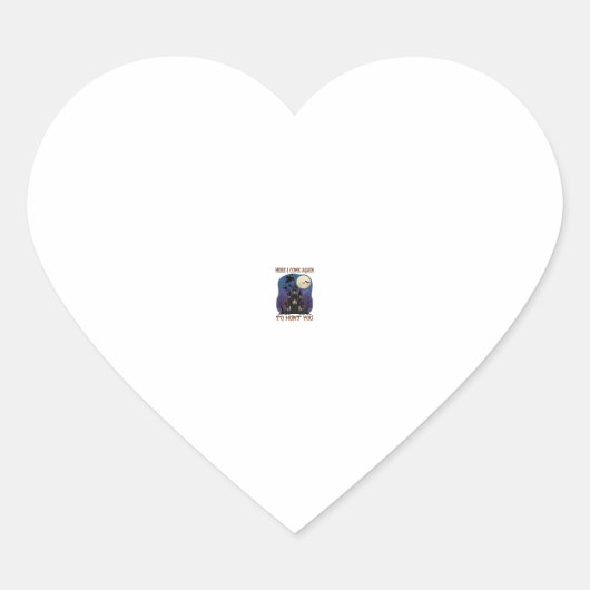 Hier Komen Weer Geheime Kasteel Spoken Maan Hart Sticker (Voorkant)