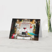 Hier komen wij een Squawkin Feestdagen Kaart (Voorkant)