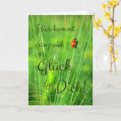 Hier kommt ganz viel Glück für Dich! Kaart (Gele Bloem)