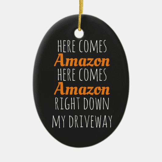 Hier komt Amazon Keramisch Ornament (Voorkant)