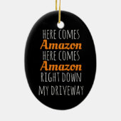 Hier komt Amazon Keramisch Ornament (Achterkant)