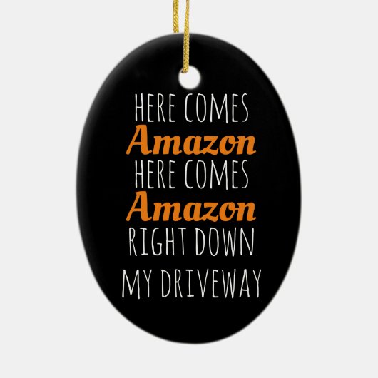 Hier komt Amazon Keramisch Ornament (Achterkant)