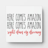 Hier komt Amazon langs mijn snelweg Funny Fotoplaat (Voorkant)