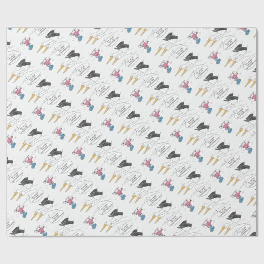 Hier komt Baby Cadeaupapier (Vlak)