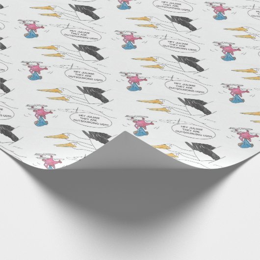 Hier komt Baby Cadeaupapier (Hoek)