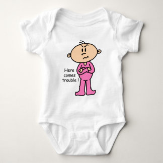 Hier komt Baby met problemen (PINK) Romper