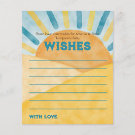 Hier komt Blauwe Ray Sunshine Baby shower Wishes