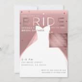 Hier komt BRIDE Roos Gold Glam Chic Vrijgezellenfe Kaart (Voorkant)