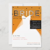 Hier komt BRUID Halloween Oranje Bruidsfeest Kaart (Voorkant)