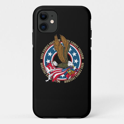 Hier komt de Amerikaanse Vrijheidsprijs Eagle Case-Mate iPhone Case (Achterkant)