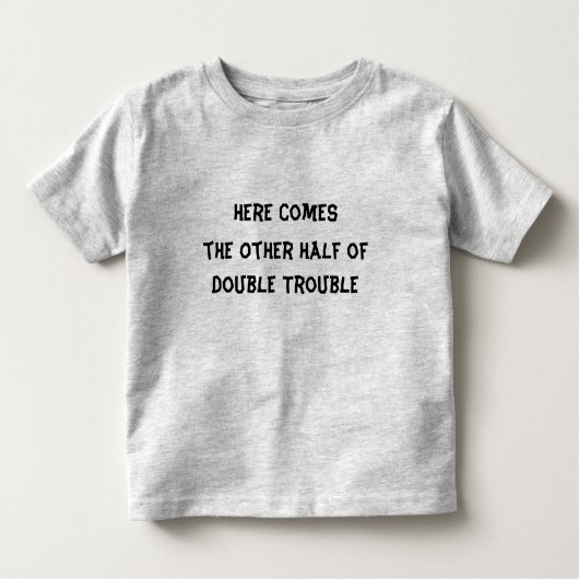 Hier komt de andere helft van het dubbele probleem kinder shirts (Voorkant)