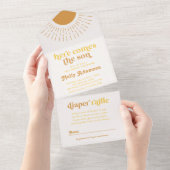 Hier komt de Baby shower-uitnodiging voor een jong All In One Uitnodiging (Afscheurbaar)