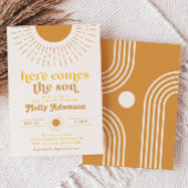 Hier komt de Baby shower-uitnodiging voor een jong Kaart