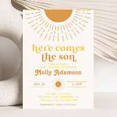 Hier komt de Baby shower-uitnodiging voor een jong Kaart