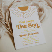 Hier komt de Baby shower-uitnodiging voor een jong Kaart