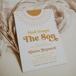 Hier komt de Baby shower-uitnodiging voor een jong Kaart