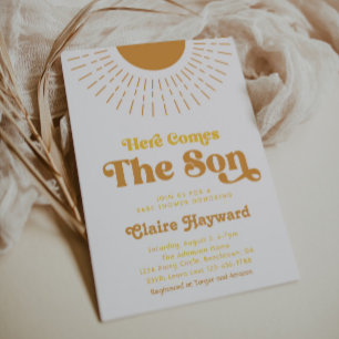 Hier komt de Baby shower-uitnodiging voor een jong Kaart