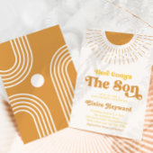 Hier komt de Baby shower-uitnodiging voor een jong Kaart