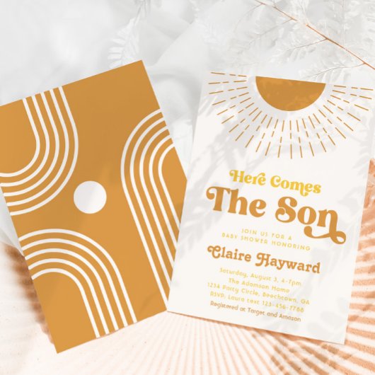 Hier komt de Baby shower-uitnodiging voor een jong Kaart