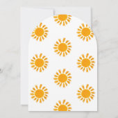 Hier komt de Baby showers boog van de zoon Kaart (Achterkant)