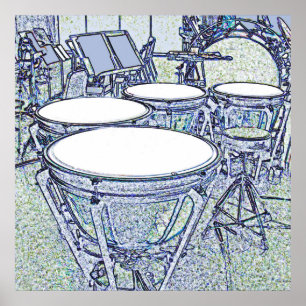 Hier komt de band - Timpani Poster