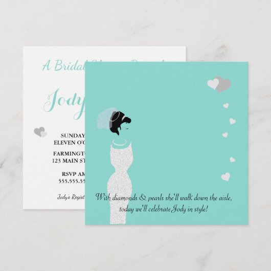 Hier komt de Bridal-feestdag Tiara. Kaart (Voorkant / Achterkant)