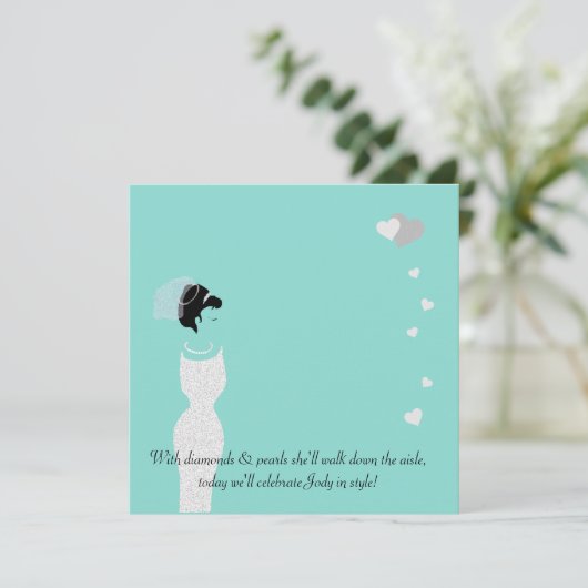 Hier komt de Bridal-feestdag Tiara. Kaart (Staand voorkant)