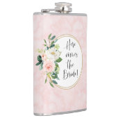 Hier komt de Bride Blush Pink Floral Heupfles (Rechts)