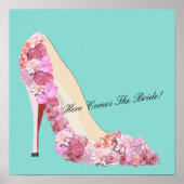 Hier komt de Bride Bridal Shadow Box Party Poster (Voorkant)