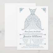 Hier komt de Bride! Bridal Shower-uitnodiging Kaart (Voorkant / Achterkant)