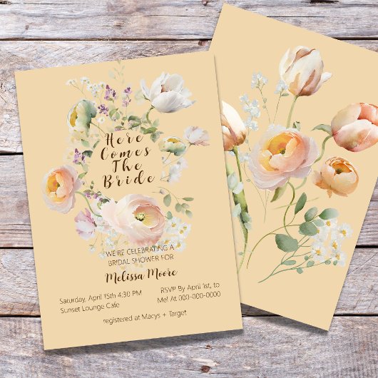 Hier komt de Bride, de Uitnodiging van de Bridal v