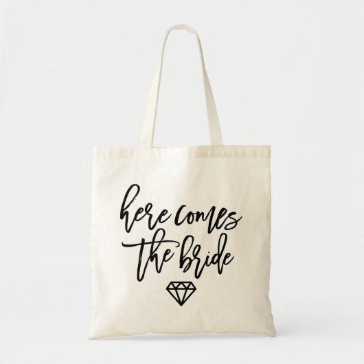 Hier komt de Bride Diamond Canvas tas (Voorkant)