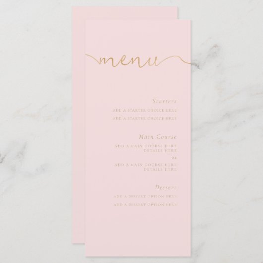 Hier komt de Bride Menu (Voorkant / Achterkant)