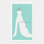 Hier komt de Bride Persoonlijke Shower Partij Servet (Voorkant)