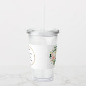 Hier komt de Bride Roze Floral Acryl Drinkbeker (Rechts)