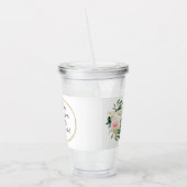 Hier komt de Bride Roze Floral Acryl Drinkbeker (Links)