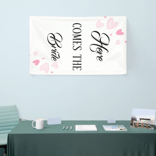 Hier komt de bride spandoek (Beurs)