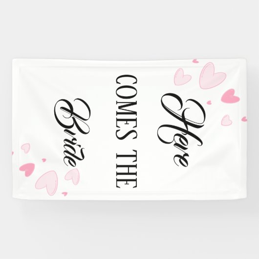 Hier komt de bride spandoek (Horizontaal)