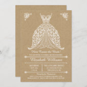 Hier komt de Bride! vrijgezellenfeest Kaart (Voorkant / Achterkant)